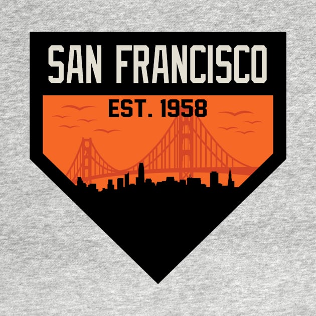 San Francisco Home Plate Skyline by CasualGraphic